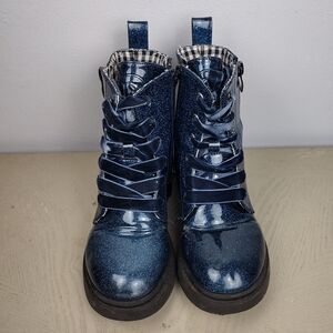 Blue sparkly boots